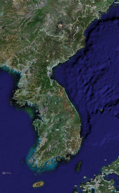 한국 일본 위성 지도